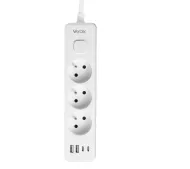Vayox VA0382-3 3 gniazda 2x USB-A 2x USB-C 3m Biały