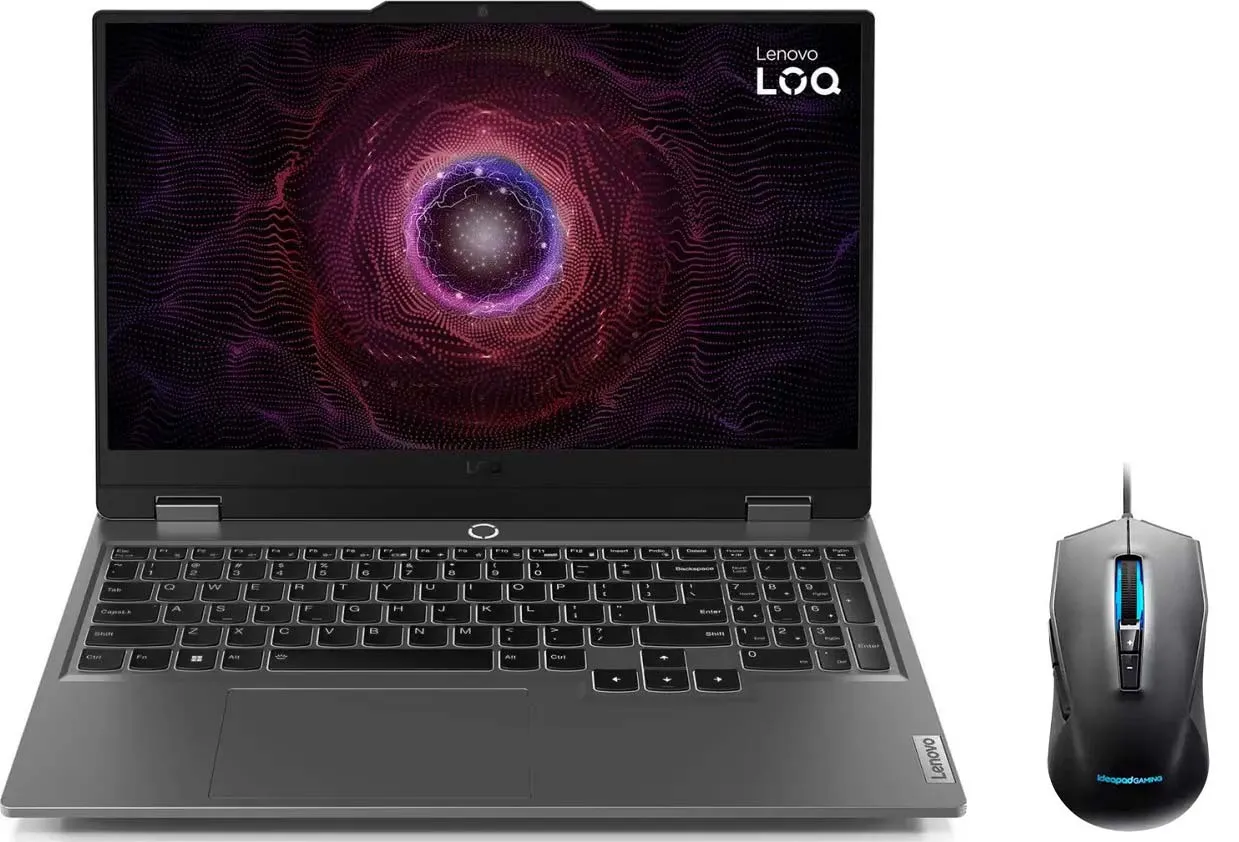 Lenovo LOQ 15ARP9 15,6" 144Hz R5 7235HS 16GB RAM 512GB Dysk SSD RTX4050 DLSS3 Win11 Szary Funkcje AI + Mysz