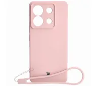 Bizon Silicone Sq do Xiaomi Poco M6 Pro 4G / Redmi Note 13 Pro 4G Jasnoróżowy
