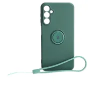 Bizon Silicone Ring Sq do Galaxy A24 4G Ciemnozielony