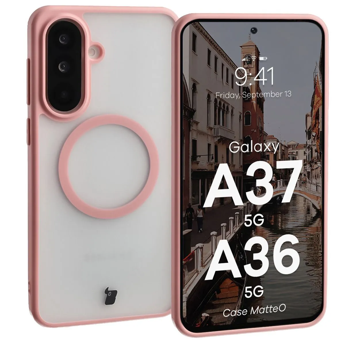 Bizon MatteO do Galaxy A37 5G / A36 5G Jasnoróżowy