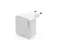 Hama 201955 GaN 2x USB-C 40W Składana Biały
