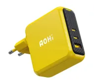 AOHI Magcube PD 3.1 GaN USB-A 2x USB-C 140W Żółty