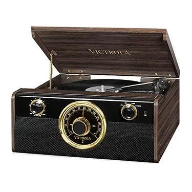 Victrola VTA-240-MA Półautomatyczny Napęd paskowy Przedwzmacniacz Bluetooth Brązowy