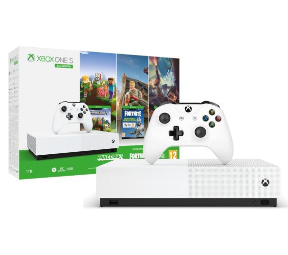 konsola Xbox One S Xbox One S 1TB All-Digital Edition + Minecraft + Sea Of Thieves + Fortnite