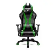 Diablo Chairs X-Horn 2.0 Normal Size Gamingowy do 160kg Skóra ECO Czarno-zielony-Zdjęcie-0