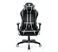 Diablo Chairs X-One 2.0 King Size Gamingowy do 160kg Skóra ECO Tkanina Czarno-biały-Zdjęcie-0