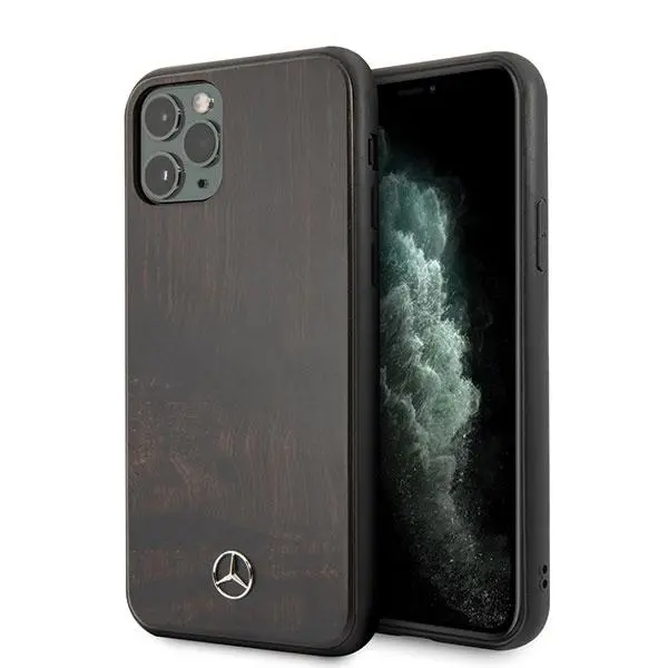 Mercedes-Benz Wood Line Rosewood MEHCN58VWOBR do iPhone 11 Pro