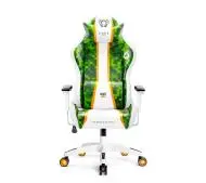 Diablo Chairs X-One 2.0 Craft Normal Size Gamingowy do 160kg Skóra ECO Tkanina Biało-zielony-Zdjęcie-0