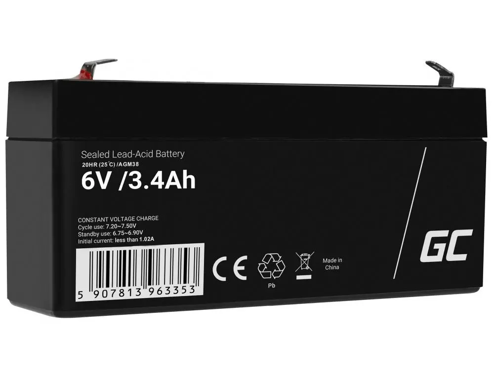 Green Cell AGM38 AGM VRLA 6V 3,4Ah miniaturka