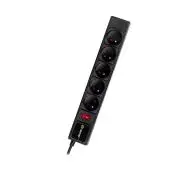 Tracer TRALIS46843 PowerGear 5 gniazd 1,5m Czarny