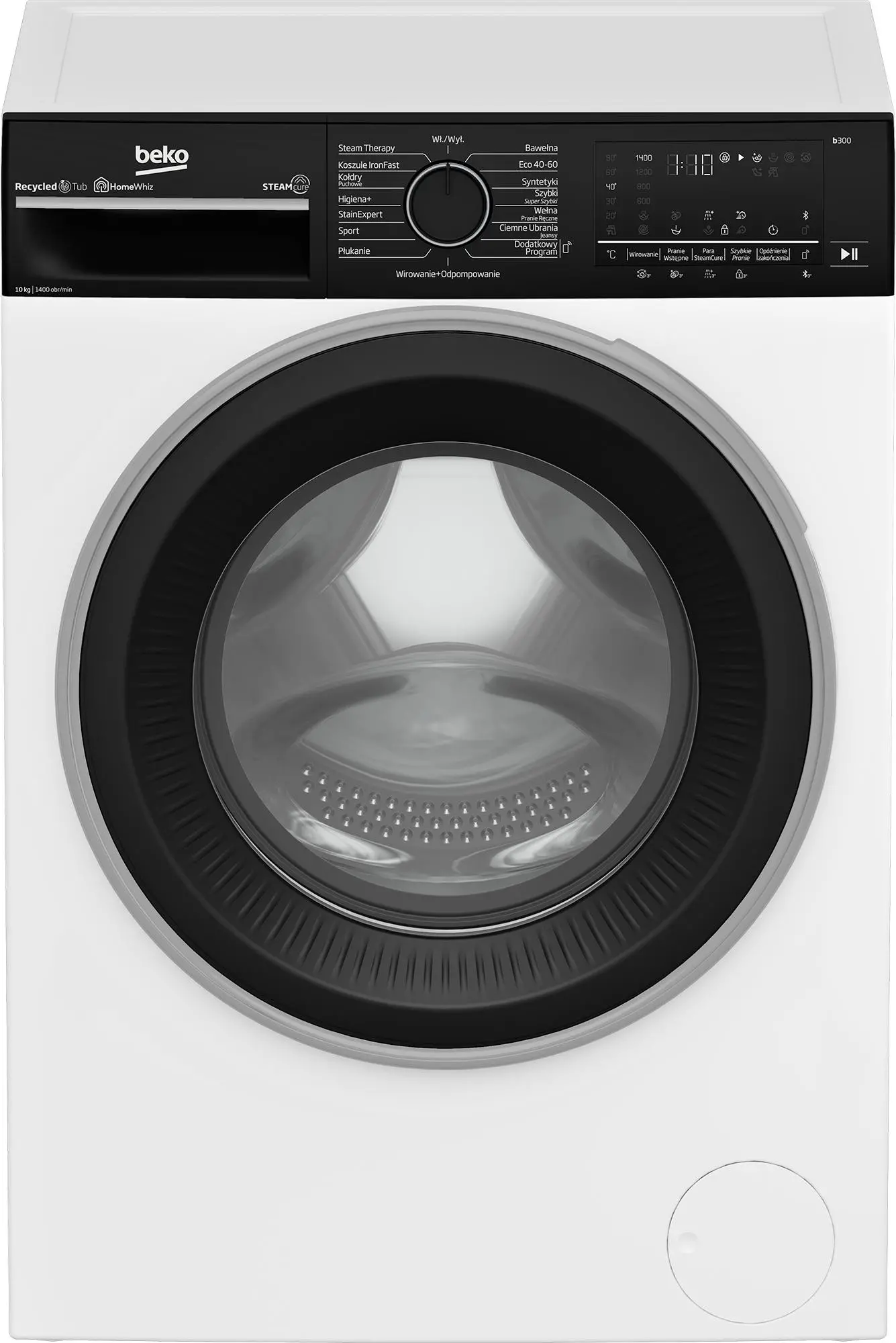 Beko b300 B3WFU510415WBPBS SteamCure 10kg 1400obr/min Zdalne sterowanie