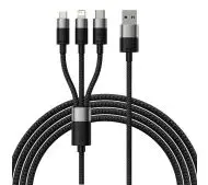 Baseus 3w1 StarSpeed 3,5A 1,2m Czarny
