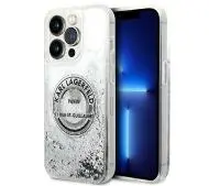 Karl Lagerfeld Liquid Glitter RSG KLHCP14XLCRSGRS do iPhone 14 Pro Max Srebrny