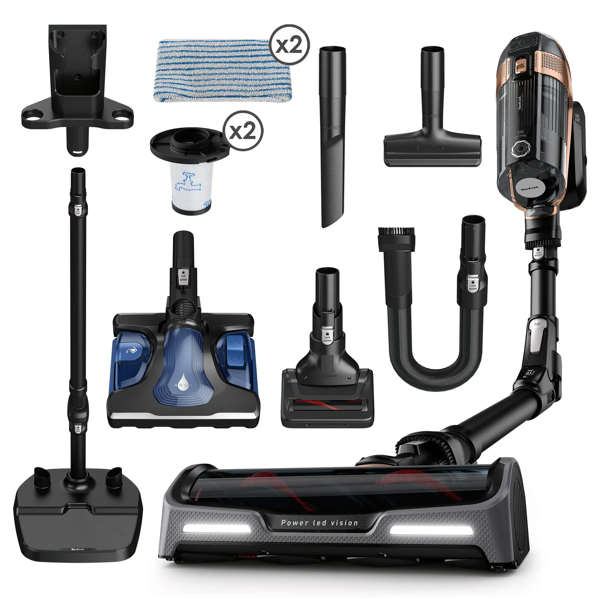 Tefal X-Force Flex 15.60 TY99G1 80min Funkcja mycia Wymienny akumulator