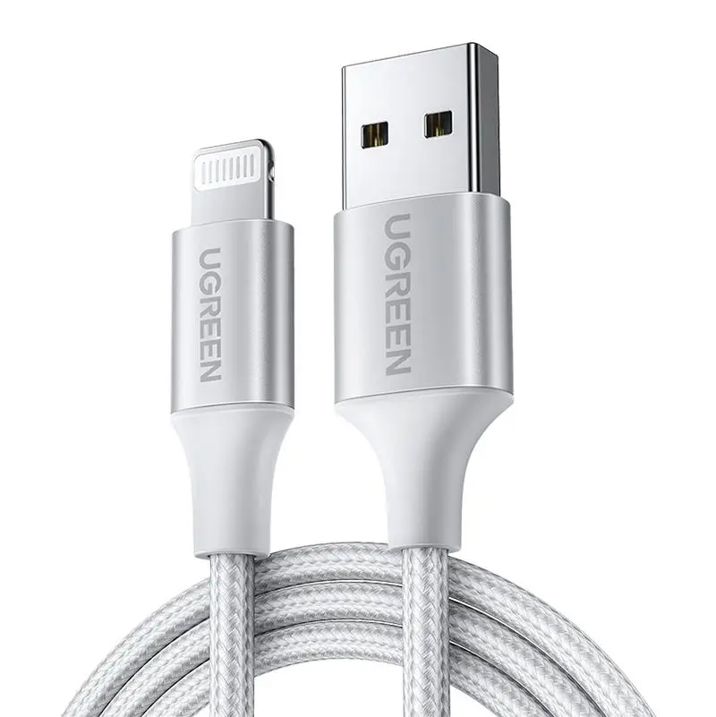 UGREEN Lightning do USB 2,4A US199 2m Srebrny