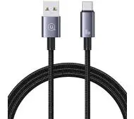 USAMS USB do USB-C 3A 1,2m Fast Charging Stalowy