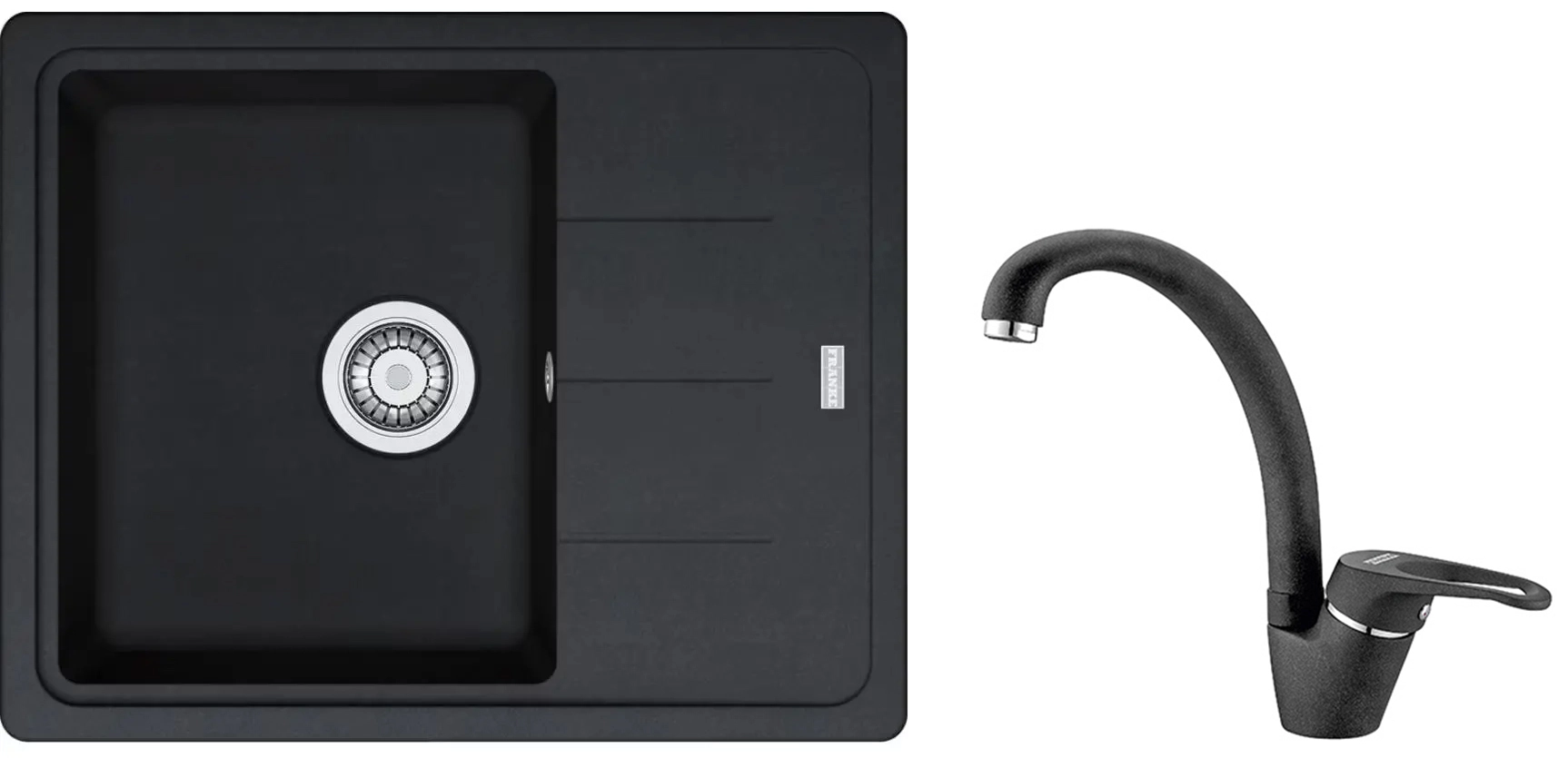 Franke BFG 611-62 Fragranit Onyx + bateria Vega Fragranit Onyx