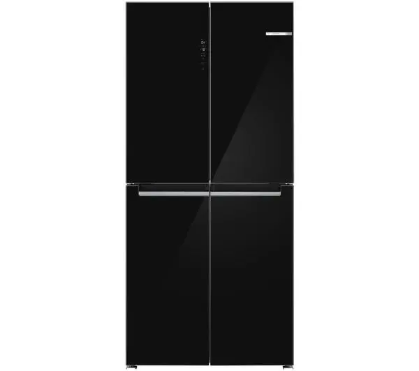 Bosch Serie 4 KMC85LBEA Pełny No Frost 189,5cm Komora świeżości Czarne szkło