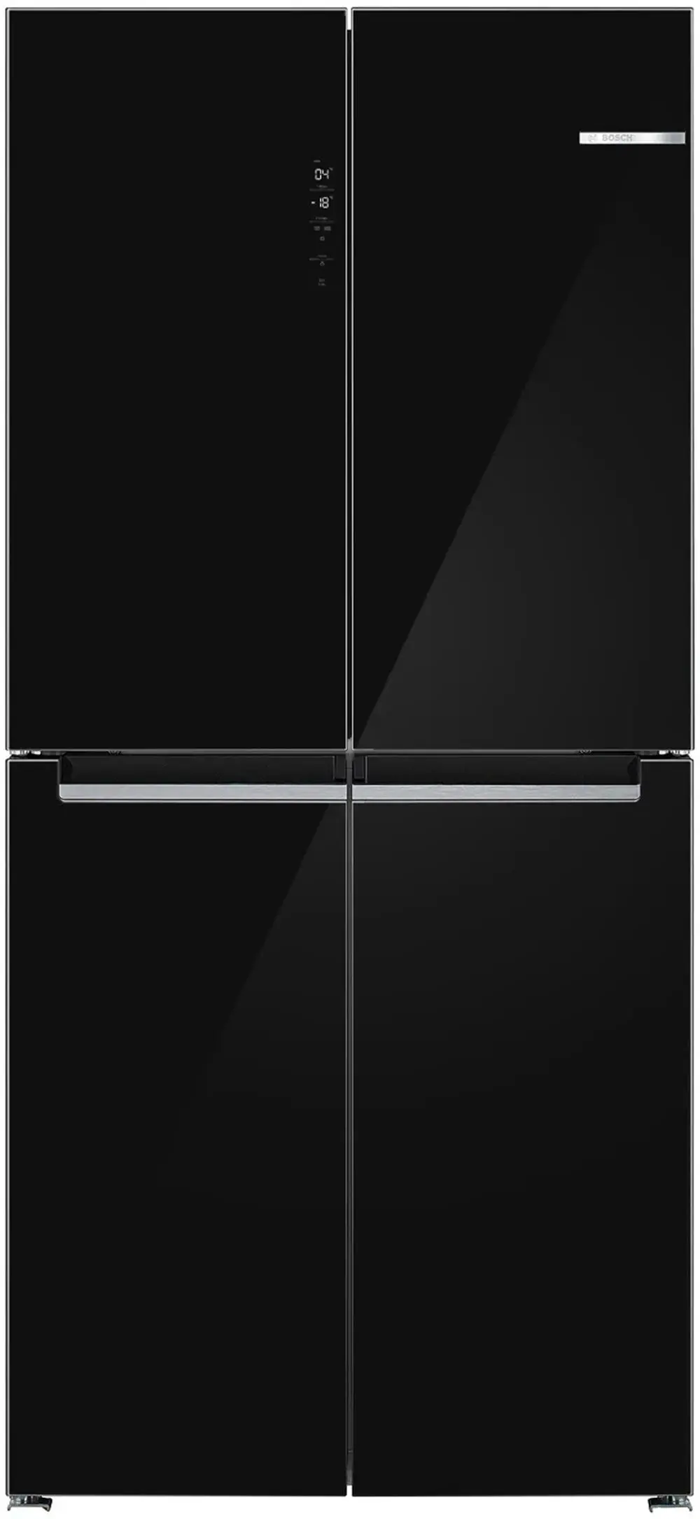 Bosch Serie 4 KMC85LBEA Pełny No Frost 189,5cm Komora świeżości Czarne szkło