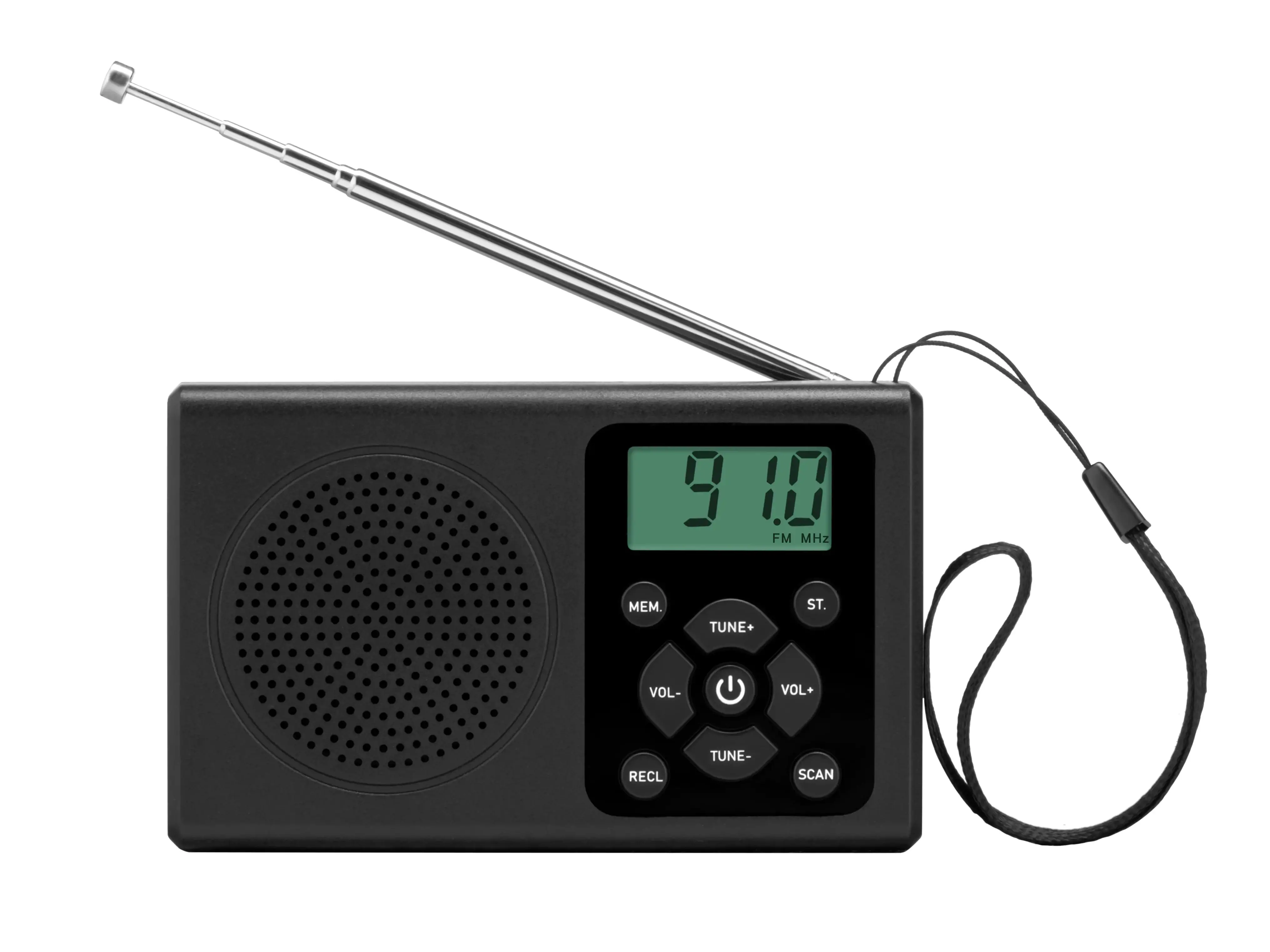 Raven ERADP001 Radio FM Czarny Kompaktowe miniaturka