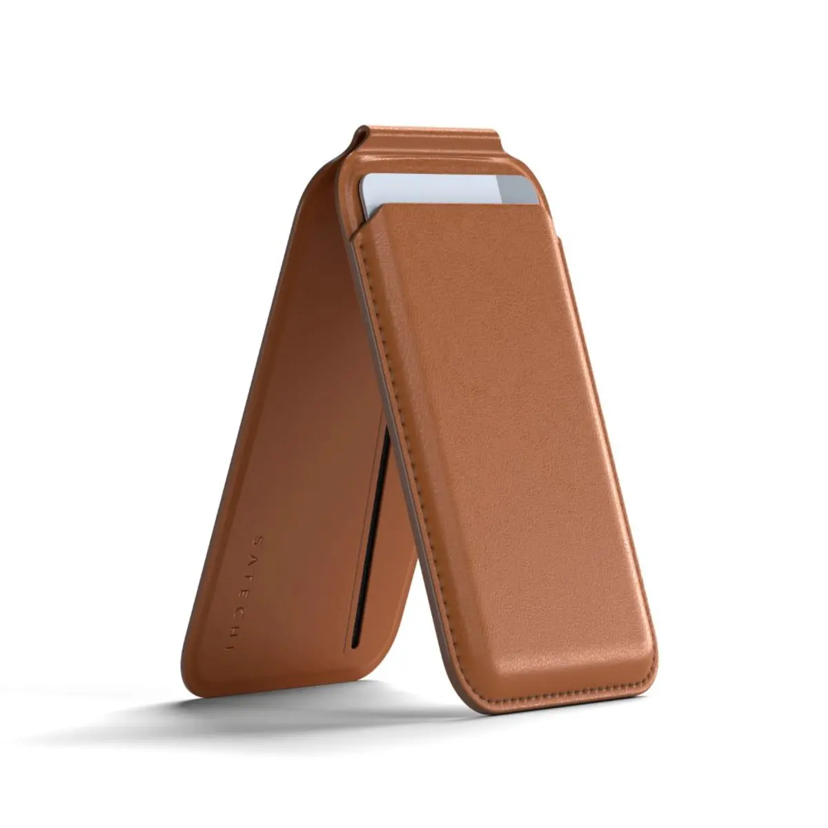 Satechi Magnetic Wallet Stand do iPhone Brązowy