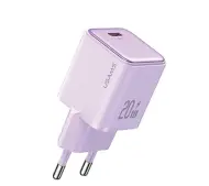 USAMS 1xUSB-C PD30W 3A PD3.0 Fast Charging Purpurowy