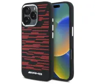 Mercedes-Benz Silicone Graphics MagSafe do iPhone 16 Pro Czarno-czerwony