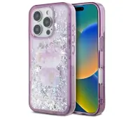 Hello Kitty Liquid Glitter 50TH Anniversary Party iPhone 16 Pro Fioletowy