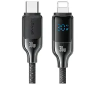 USAMS USB-C do Lightning 30W 1,2m Czarny