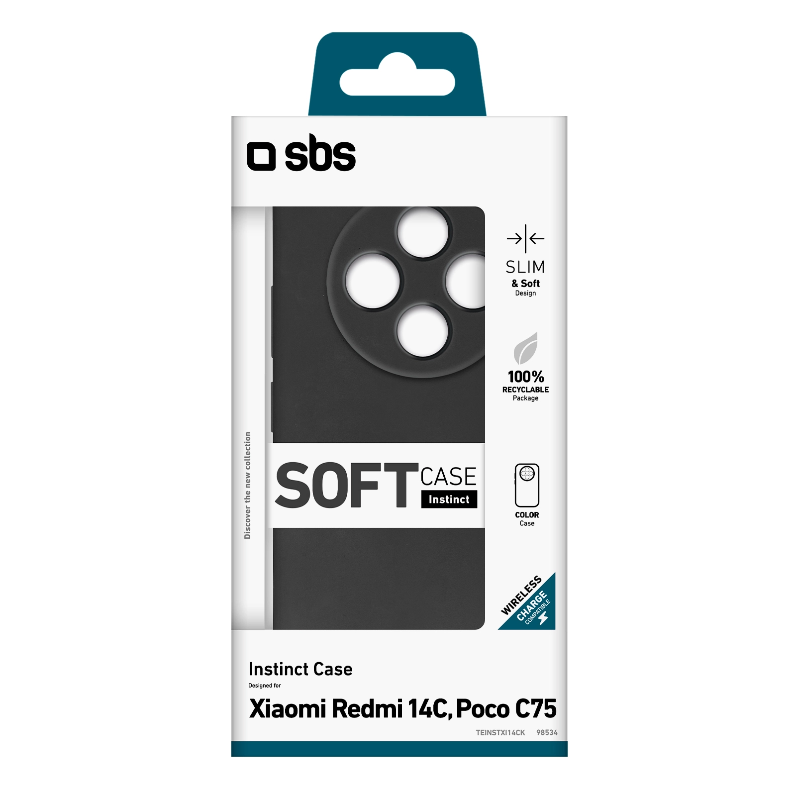 SBS Instinct do Xiaomi Note 14C/POCOC75 Czarny