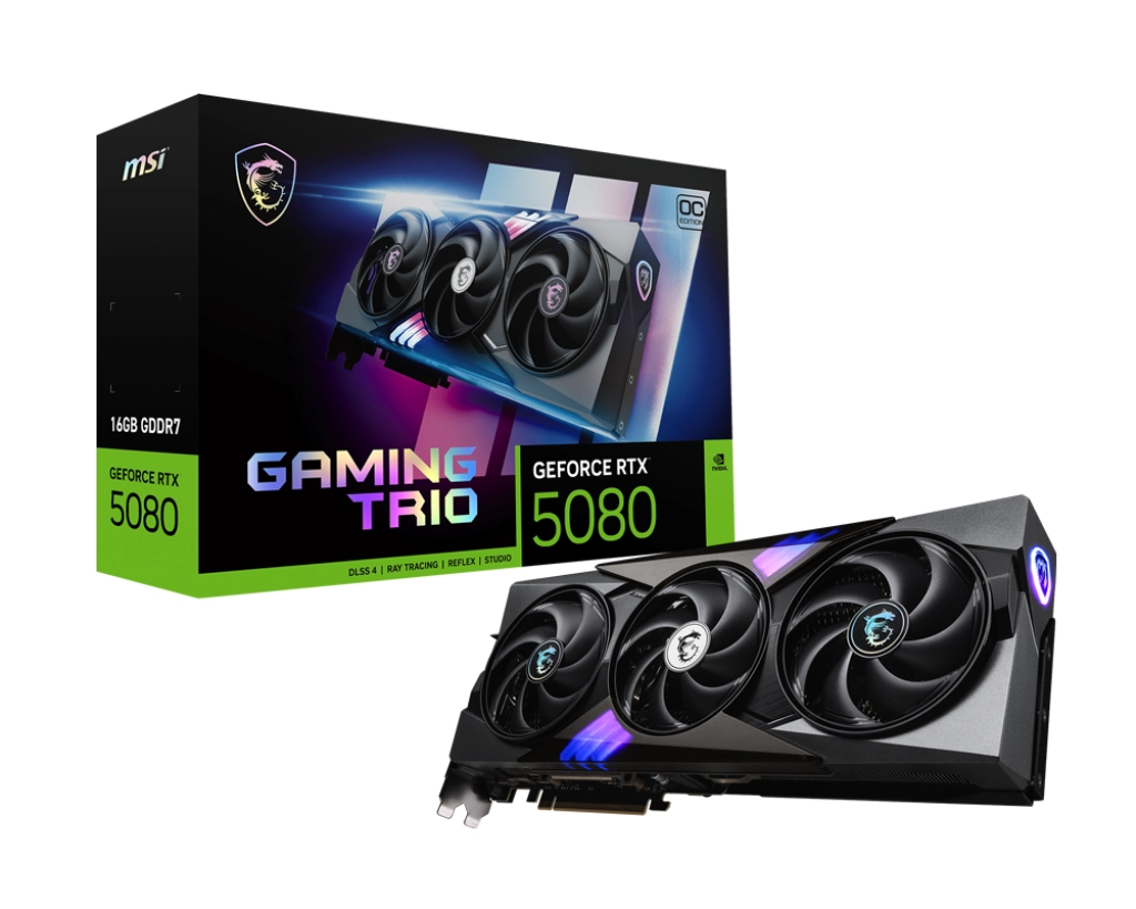 MSI GeForce RTX 5080 Gaming Trio OC 16GB GDDR7 256bit DLSS 4
