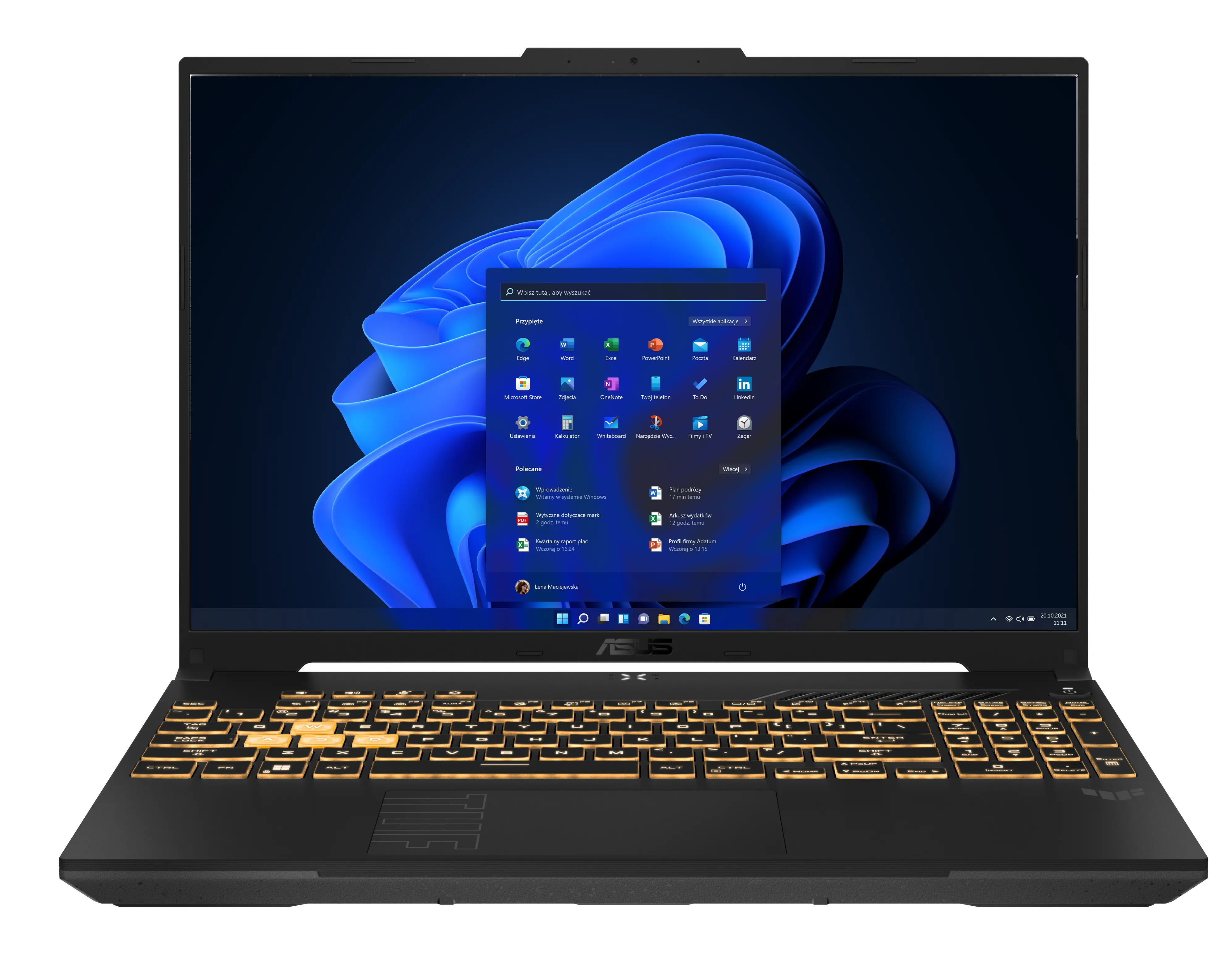 ASUS TUF Gaming F16 FX607VU-I5165W 16" 144Hz Core 5 210H 16GB RAM 512GB Dysk SSD RTX4050 Win11 Szary Funkcje AI