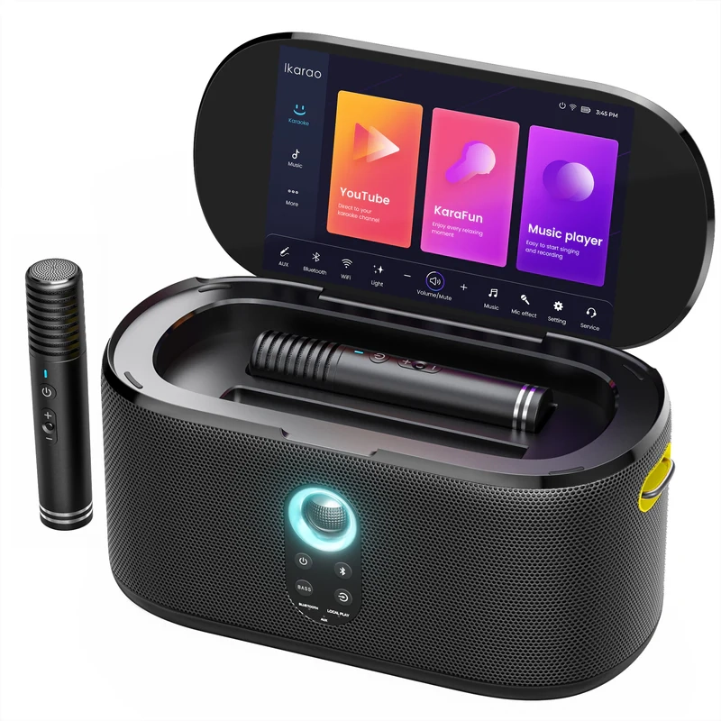 Ikarao Shell S1 Bluetooth Mikrofon Karaoke Czarny