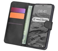 Bizon z klapką Pocket do Galaxy S25/S24 Czarny