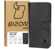 Bizon z klapką Pocket do Xiaomi Redmi 13C/Xiaomi Poco C65 Czarny