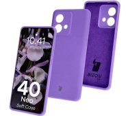 Bizon Silikonowe Soft do Motorola Edge 40 Neo głęboki fiolet