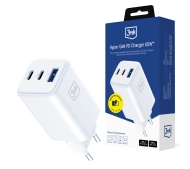 3mk Hyper GaN Charger 65W QC4+ PD PPS USB 1A2C Biały
