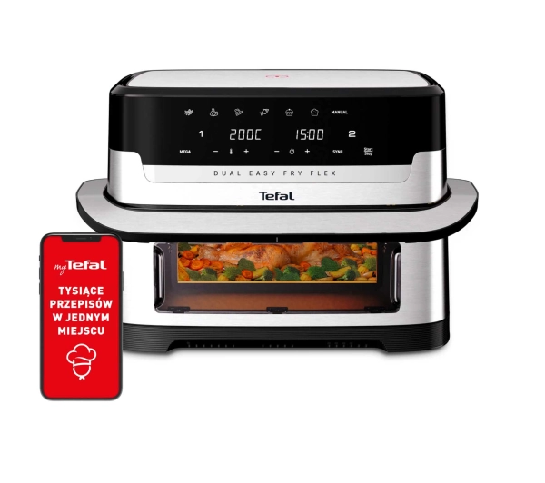 Tefal EY922DE0 Flex Dual Easy Fry 2700W 9l Separator Flex Cook