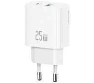 USAMS CC315 T65 25W 1x USB-C 1x USB-A Fast Charging Biały