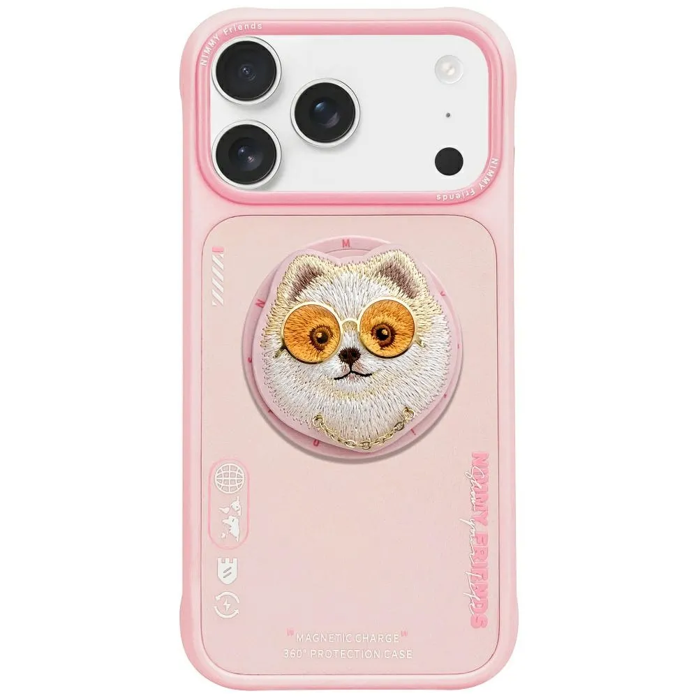 Nimmy Glasses Cool Dog MagSafe do iPhone 17 Pro Max Różowy