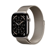Apple Watch Series 11 GPS + Cellular 46mm Tytan Naturalny Bransoleta mediolańska Naturalny S/M