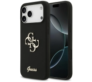 Guess Silicone Big 4G Script do iPhone 17 Pro Max czarny