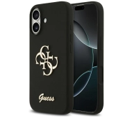 Guess Silicone Big 4G Script do iPhone 17 czarny