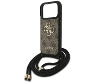 Etui Guess 4G Big Logo Cord Stap Crossbody do iPhone 17 Pro brązowy