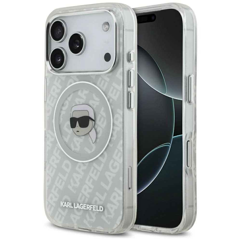 Karl Lagerfeld IML Karl Head Logo MagSafe do iPhone 17 Pro Szary