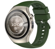 Bizon Strap Watch Silicone S do Huawei Watch 5 42 mm ciemnozielony