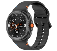 Bizon Strap Watch Silicone G do Samsung Galaxy Watch 8 40 mm / 44 mm / Samsung Galaxy Watch 8 Classic 46 mm czarny