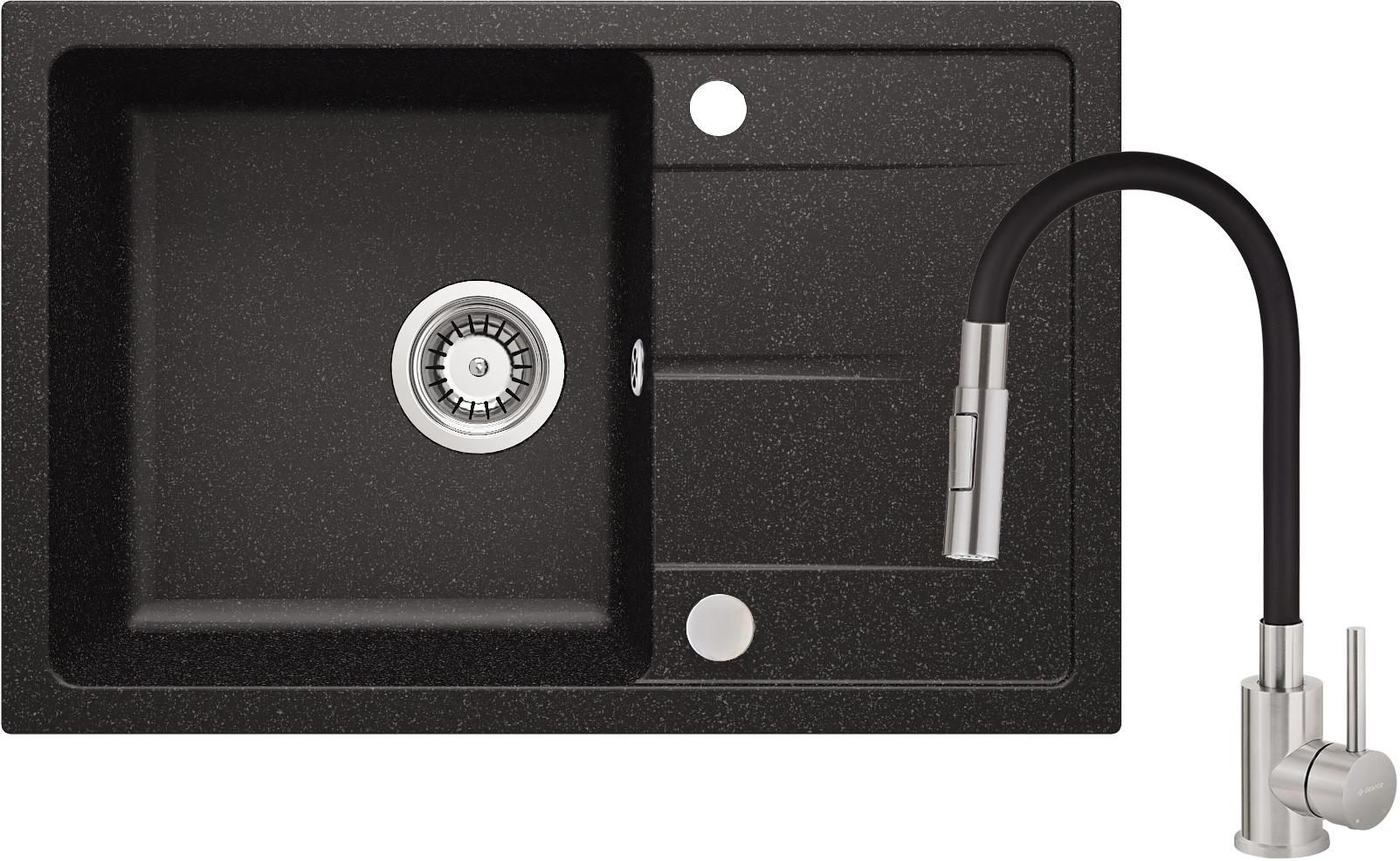 Deante ZRD2113 Granitowy + bateria BOCB740 Granitowy