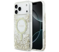 Guess Resin Bottom Glitter MagSafe do iPhone 17 Pro Max Złoty